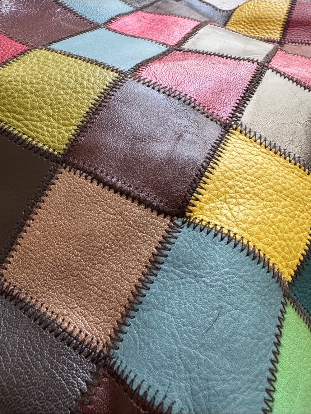 STELLA & MAX multicolor Patchwork Leather Hobo Bag - Picture 6 of 14